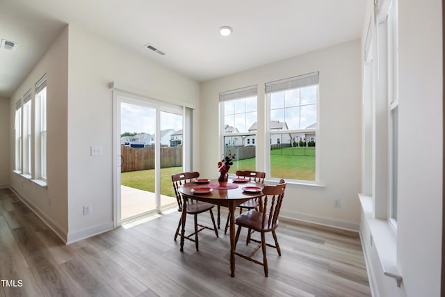 30 Junius Birch Trl, Franklinton, NC 27525 - dining room featuring plenty of natural light, light wood-style floors, and recessed lighting