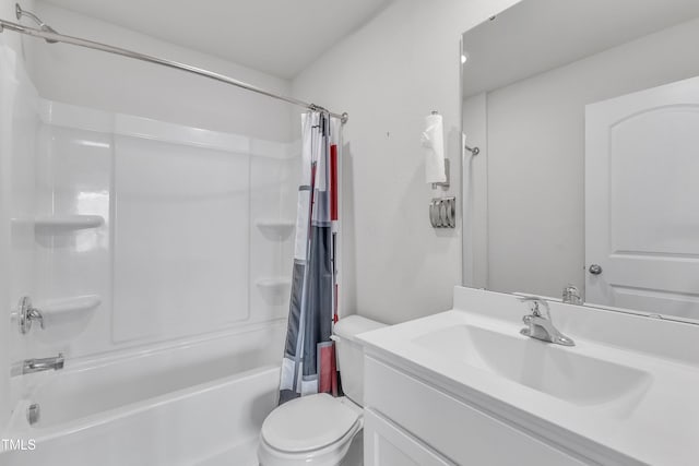 717 Little Patch St, Zebulon, NC 27597 - bathroom with shower / bath combo, toilet, and vanity