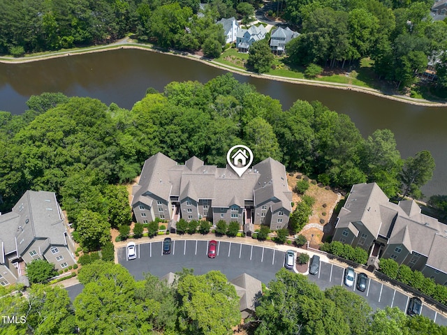 313 Glen Echo Ln Unit J, Cary, NC 27518 - aerial view of property's location with nearby suburban area and a nearby body of water