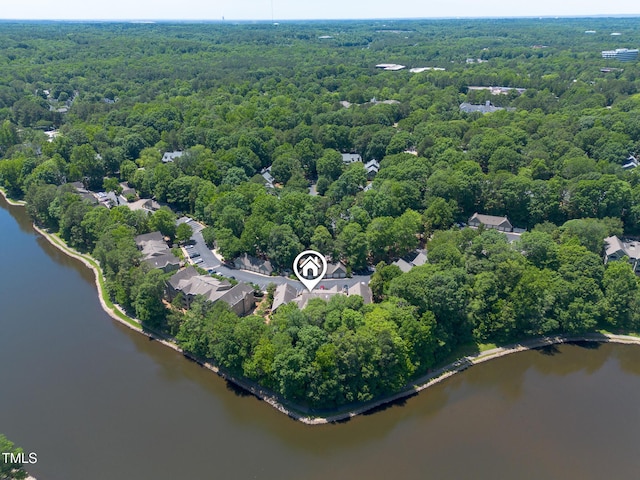 313 Glen Echo Ln Unit J, Cary, NC 27518 - bird's eye view of a forest and a large body of water