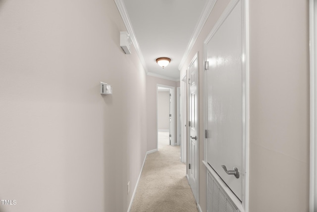 313 Glen Echo Ln Unit J, Cary, NC 27518 - corridor featuring light carpet, ornamental molding, and baseboards