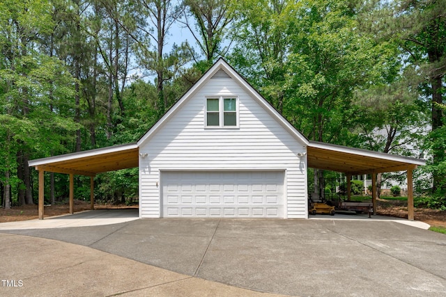 8536 Wolverton Fields Dr, Wake Forest, NC 27587 - garage featuring concrete driveway