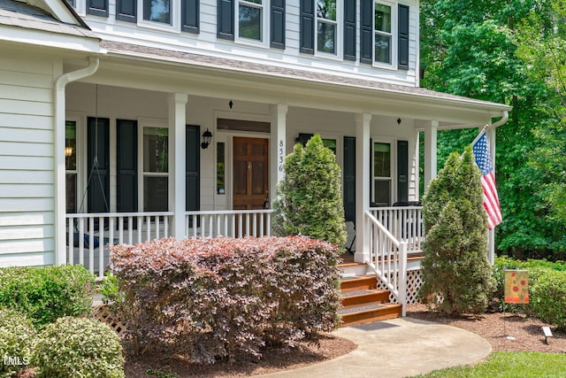 8536 Wolverton Fields Dr, Wake Forest, NC 27587 - property entrance featuring a porch