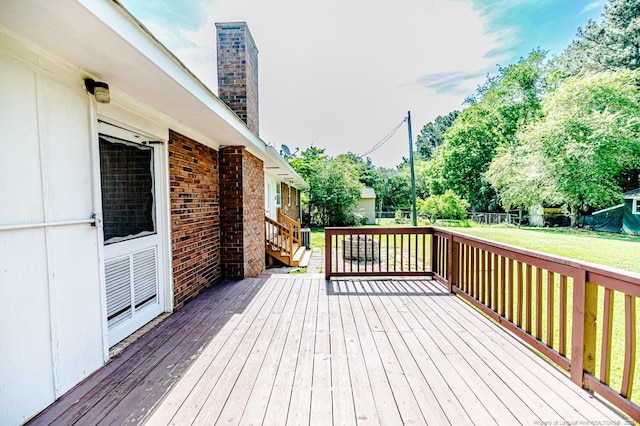 2911 Wicker St, Sanford, NC 27330 - view of wooden terrace