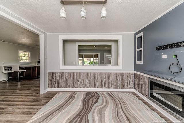 2911 Wicker St, Sanford, NC 27330 - bathroom featuring a textured ceiling, wood finished floors, and ornamental molding