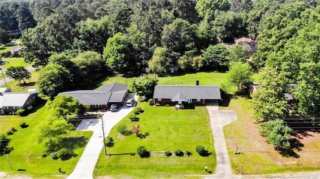 2911 Wicker St, Sanford, NC 27330 - view from above of property with a heavily wooded area