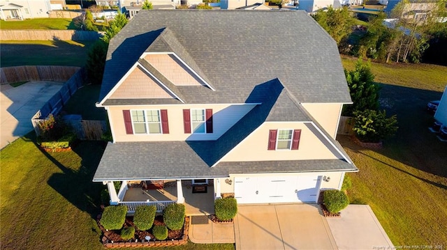 view from above of property
