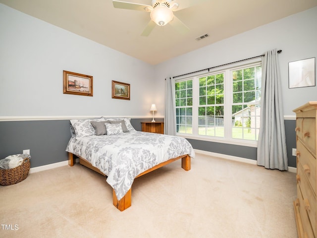 8917 Thompson Mill Rd, Wake Forest, NC 27587 - bedroom featuring light colored carpet, baseboards, and a ceiling fan