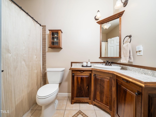 8917 Thompson Mill Rd, Wake Forest, NC 27587 - full bathroom with tile patterned flooring, vanity, and toilet