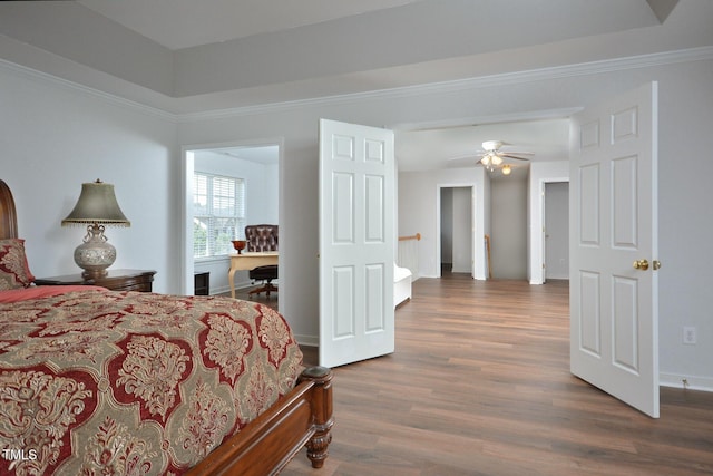 1056 Evening Shade Ave, Rolesville, NC 27571 - bedroom featuring dark wood-type flooring and baseboards