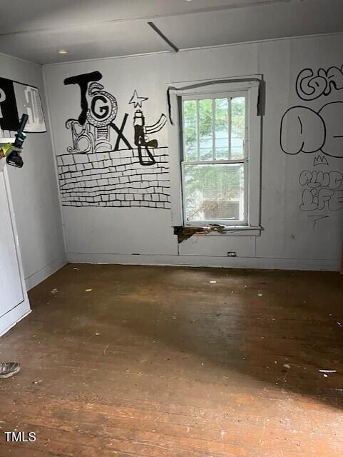 116 Dunstan Ave, Durham, NC 27707 - unfurnished dining area with hardwood / wood-style flooring