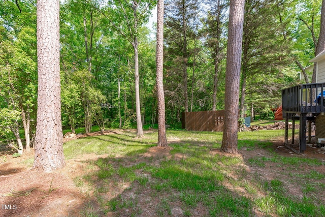 3 Haggis Ct, Durham, NC 27705 - view of yard featuring a deck