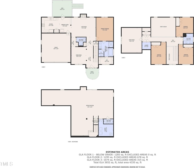 1325 Red Brick Rd, Garner, NC 27529 - property floor plan