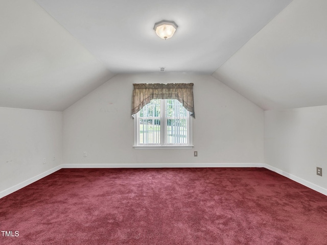 1325 Red Brick Rd, Garner, NC 27529 - additional living space with lofted ceiling, carpet floors, and baseboards