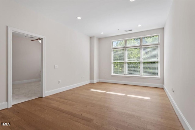 317 W Morgan St Unit 320, Raleigh, NC 27601 - spare room with light wood-type flooring, recessed lighting, and baseboards