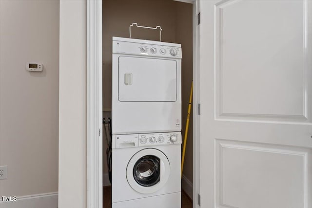 317 W Morgan St Unit 320, Raleigh, NC 27601 - laundry area with stacked washer / drying machine