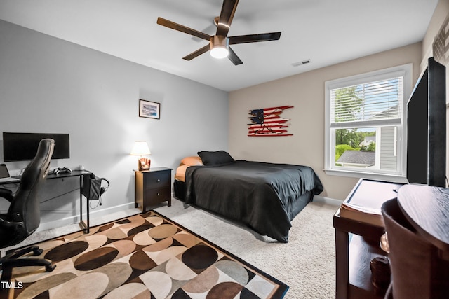 633 Copper Beech Ln, Wake Forest, NC 27587 - bedroom featuring baseboards, an office area, and a ceiling fan
