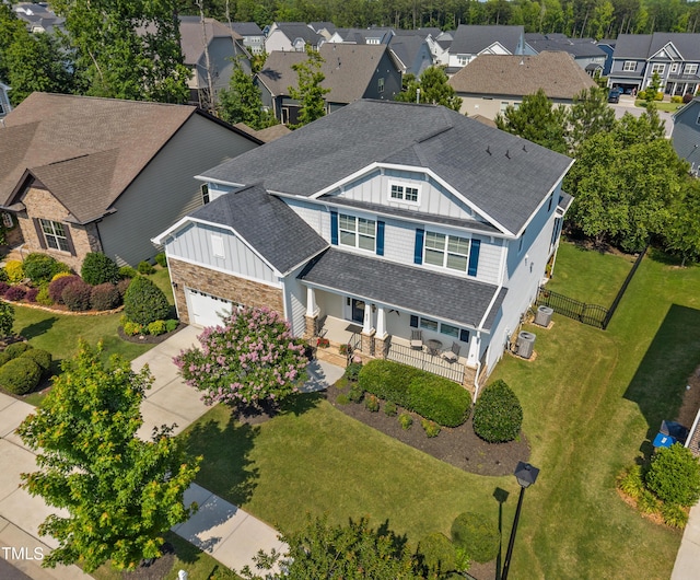 633 Copper Beech Ln, Wake Forest, NC 27587 - aerial perspective of suburban area