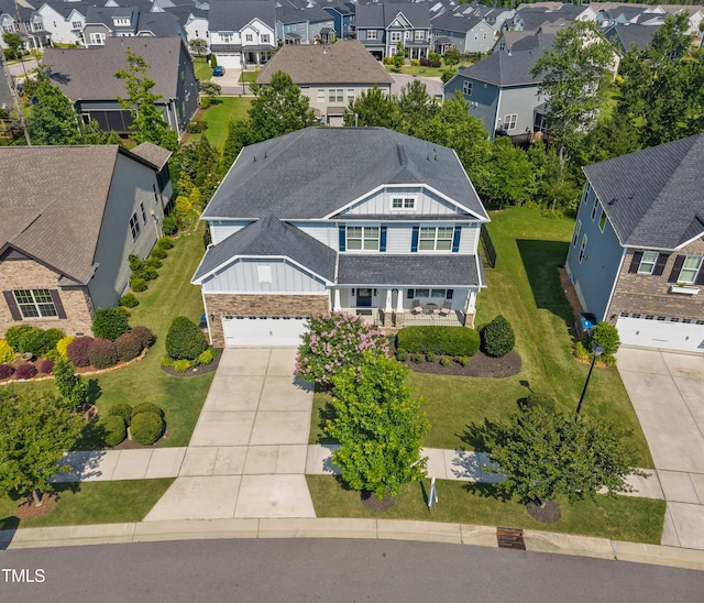 633 Copper Beech Ln, Wake Forest, NC 27587 - aerial perspective of suburban area