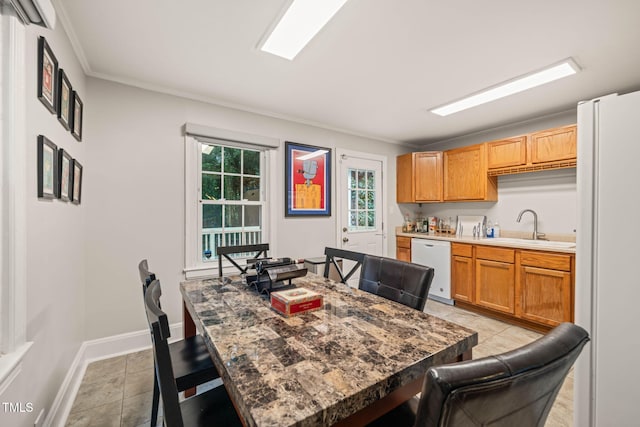 1905 Bivins St, Durham, NC 27707 - dining space featuring ornamental molding and baseboards