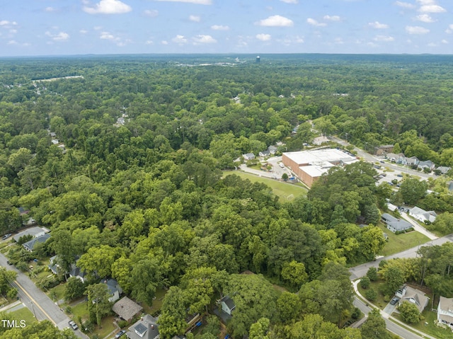 1905 Bivins St, Durham, NC 27707 - aerial view of property and surrounding area with a heavily wooded area