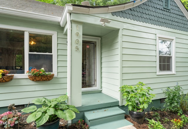 1905 Bivins St, Durham, NC 27707 - doorway to property featuring crawl space