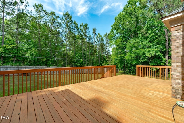1016 Luminary Ln, Willow Springs, NC 27592 - deck with view of wooded area