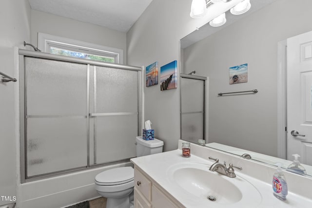 1016 Luminary Ln, Willow Springs, NC 27592 - bathroom featuring vanity, toilet, and bath / shower combo with glass door