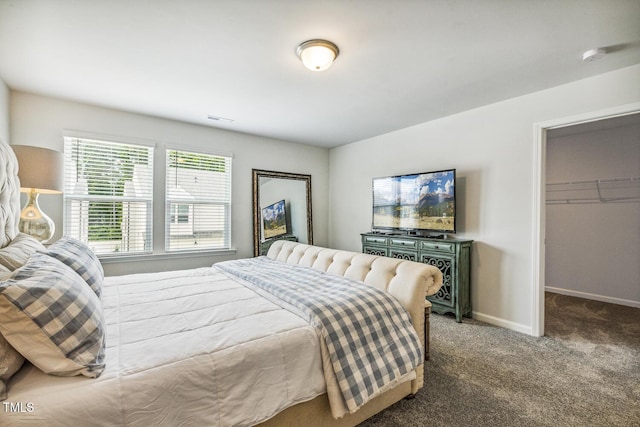 433 Parker Station Ave, Fuquay Varina, NC 27526 - bedroom featuring carpet floors, baseboards, and a spacious closet