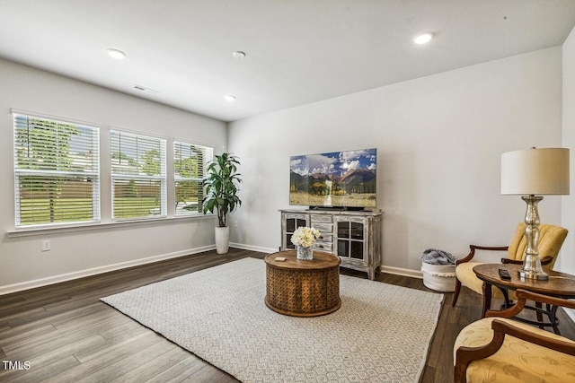 433 Parker Station Ave, Fuquay Varina, NC 27526 - living area featuring wood finished floors, baseboards, and recessed lighting
