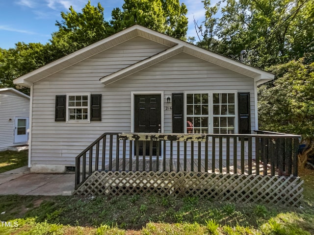 216 E Hinton St, Clayton, NC 27520 - rear view of house featuring a deck