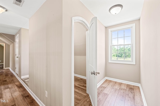 1717 Ormond Rd, Hurdle Mills, NC 27541 - hallway featuring wood-type flooring and baseboards