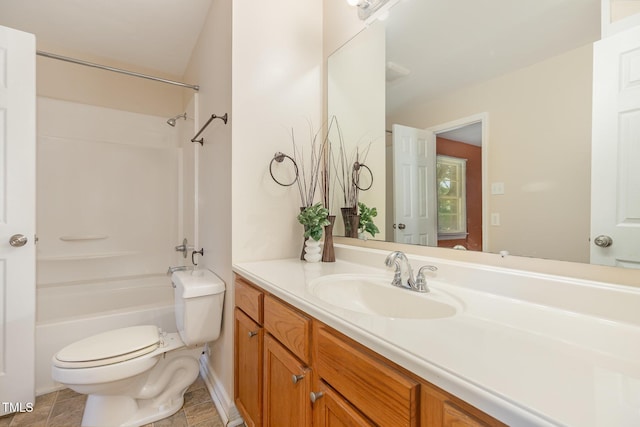 408 N Stewart St, Clayton, NC 27520 - bathroom with vanity, toilet, and bathing tub / shower combination