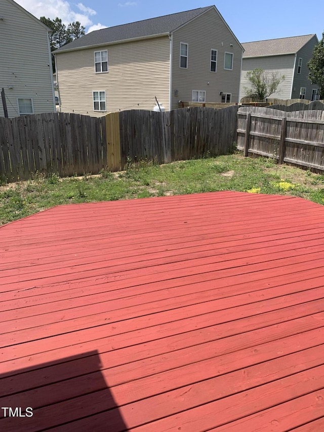 2001 Ballston Pl, Knightdale, NC 27545 - wooden deck with a fenced backyard