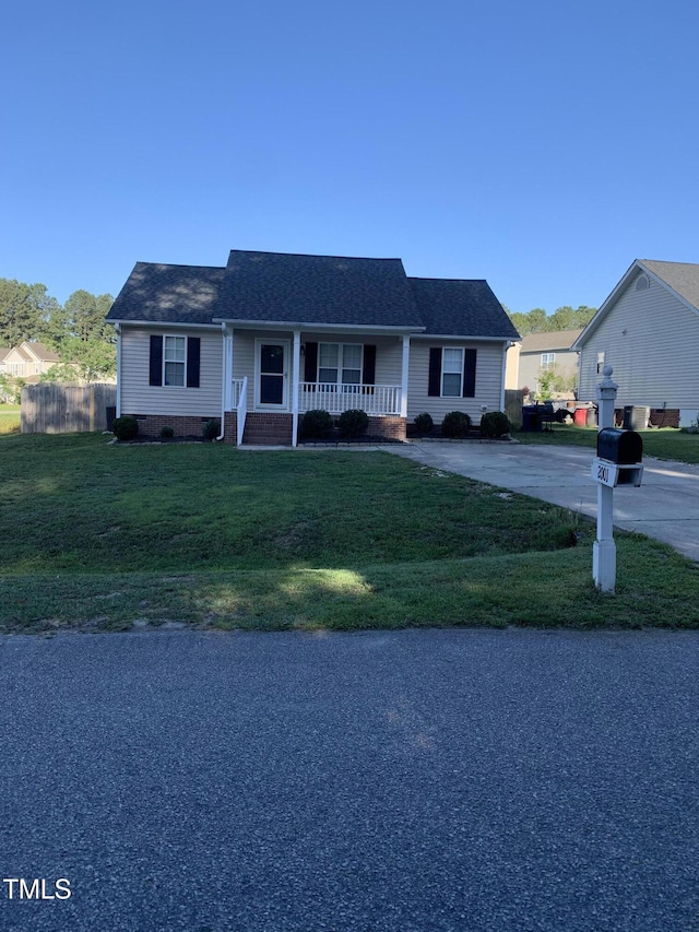 2001 Ballston Pl, Knightdale, NC 27545 - ranch-style home featuring covered porch