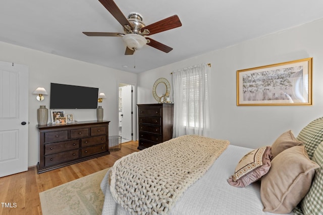 3620 Arrowwood Dr, Raleigh, NC 27604 - bedroom with wood finished floors and ceiling fan
