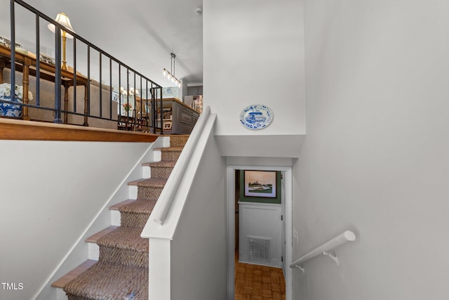 3620 Arrowwood Dr, Raleigh, NC 27604 - stairs featuring a high ceiling