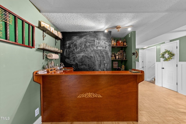 3620 Arrowwood Dr, Raleigh, NC 27604 - indoor wet bar featuring a textured ceiling