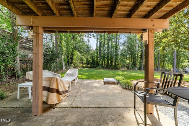 3620 Arrowwood Dr, Raleigh, NC 27604 - view of patio featuring view of scattered trees