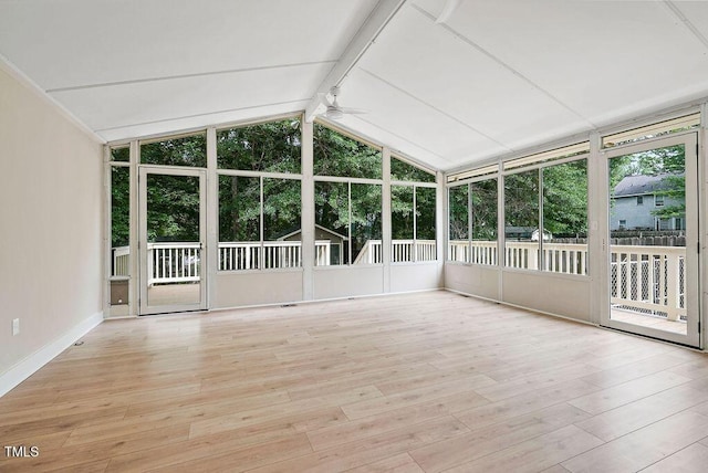 847 E Maple Ln, Fuquay Varina, NC 27526 - unfurnished sunroom with ceiling fan
