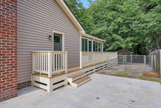 847 E Maple Ln, Fuquay Varina, NC 27526 - view of patio / terrace featuring a deck