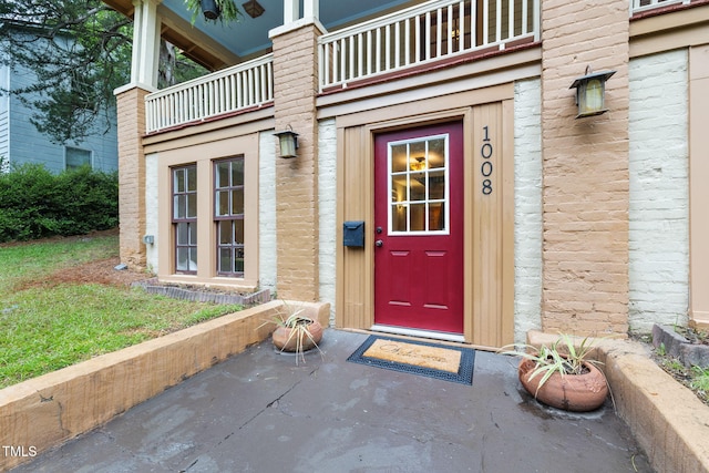 1008 Dorothea Dr, Raleigh, NC 27603 - doorway to property with a balcony