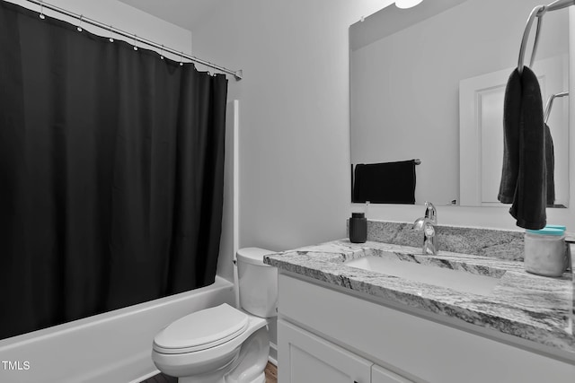 136 Hatchet Cv, Louisburg, NC 27549 - full bath with toilet, vanity, and shower / tub combo with curtain