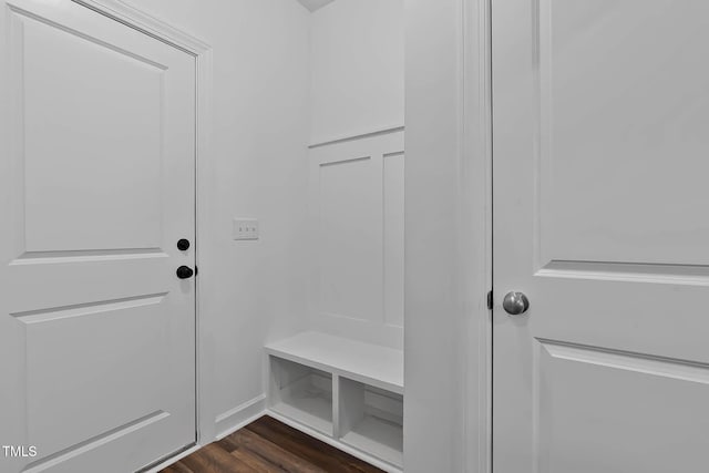 136 Hatchet Cv, Louisburg, NC 27549 - mudroom featuring dark wood-style flooring