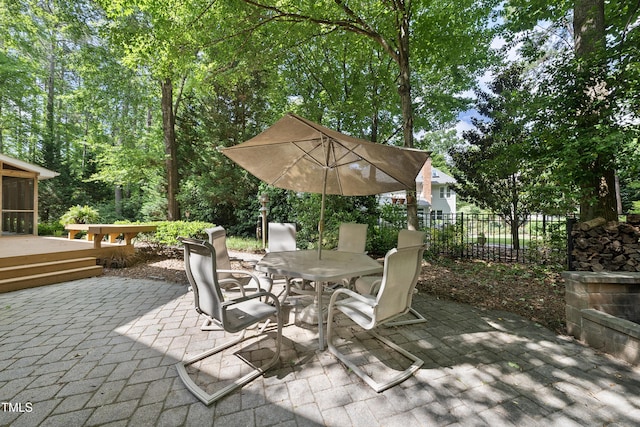 1007 Surry Dale Ct, Apex, NC 27502 - view of patio / terrace with outdoor dining space and a deck