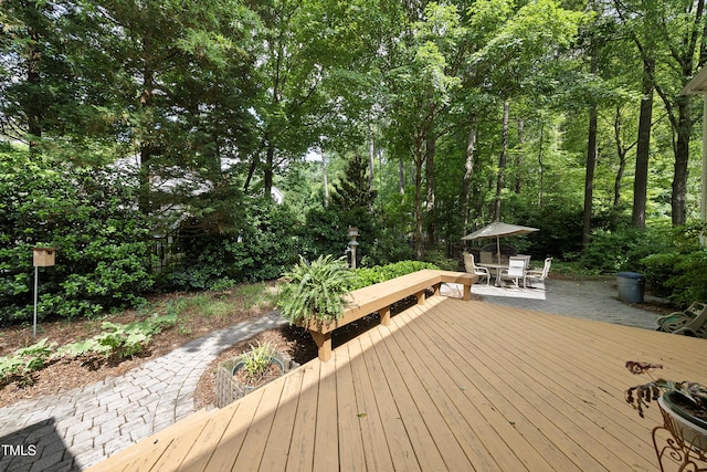 1007 Surry Dale Ct, Apex, NC 27502 - wooden deck featuring outdoor dining space