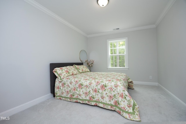 2264 Jollay St, Durham, NC 27703 - bedroom with ornamental molding, carpet floors, and baseboards