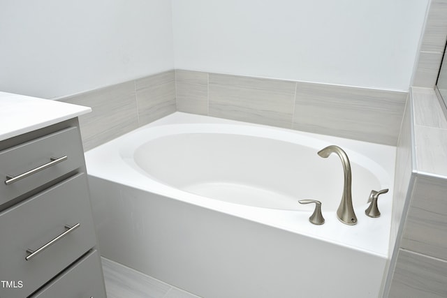 2264 Jollay St, Durham, NC 27703 - full bath featuring a garden tub and vanity