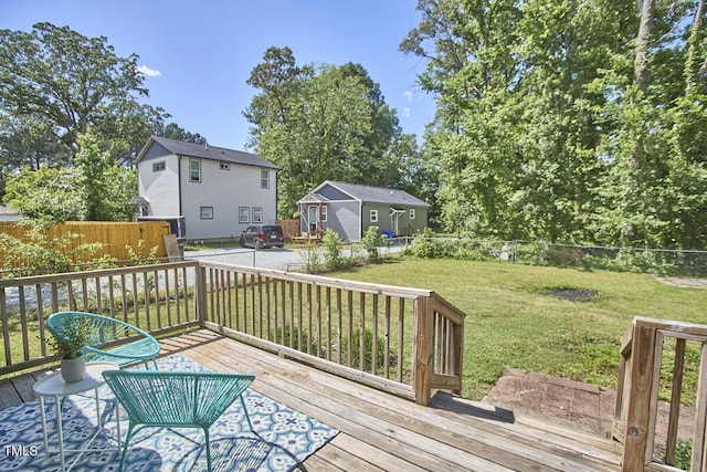 2616 Kirk Rd, Durham, NC 27705 - deck with a residential view