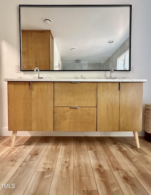 500 Walnut Creek Dr, Goldsboro, NC 27534 - full bath featuring double vanity and hardwood / wood-style floors